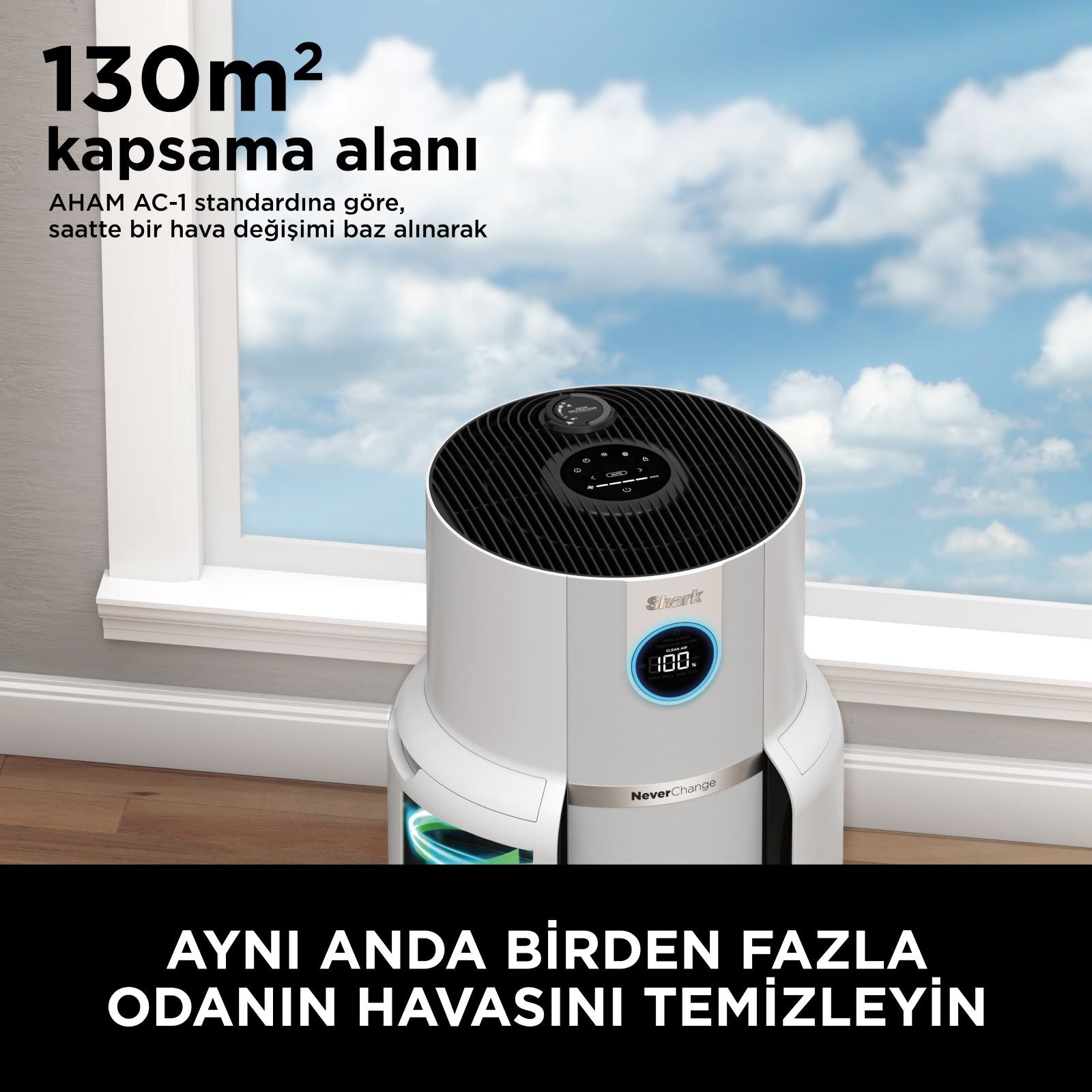 SHARK NEVERCHANGE5 CLEANSENSE IQ HAVA TEMİZLEYİCİSİ MAX BEYAZ