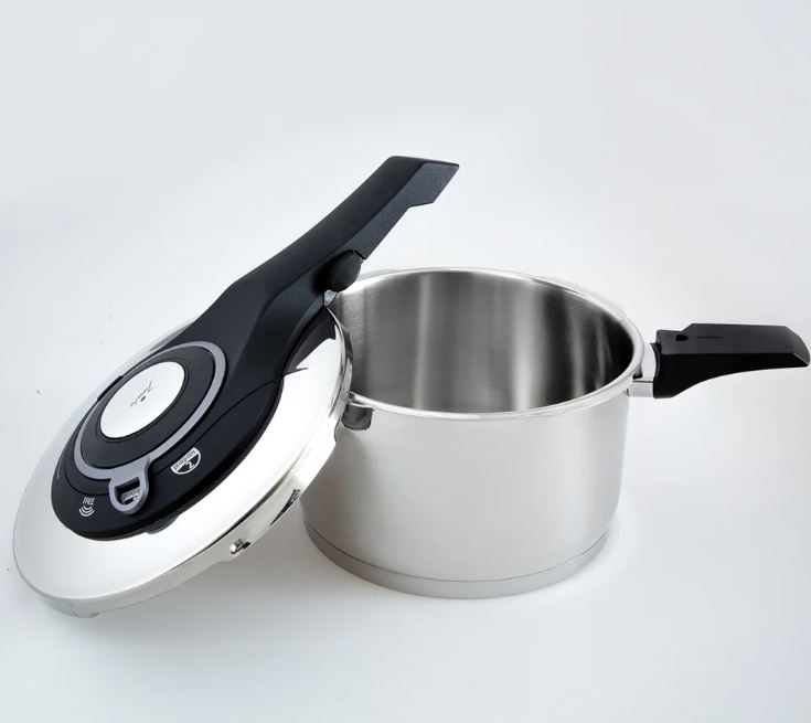 Jumbo Procook 6 Litre Siyah Açık Gri Paslanmaz Çelik Düdüklü Tencere