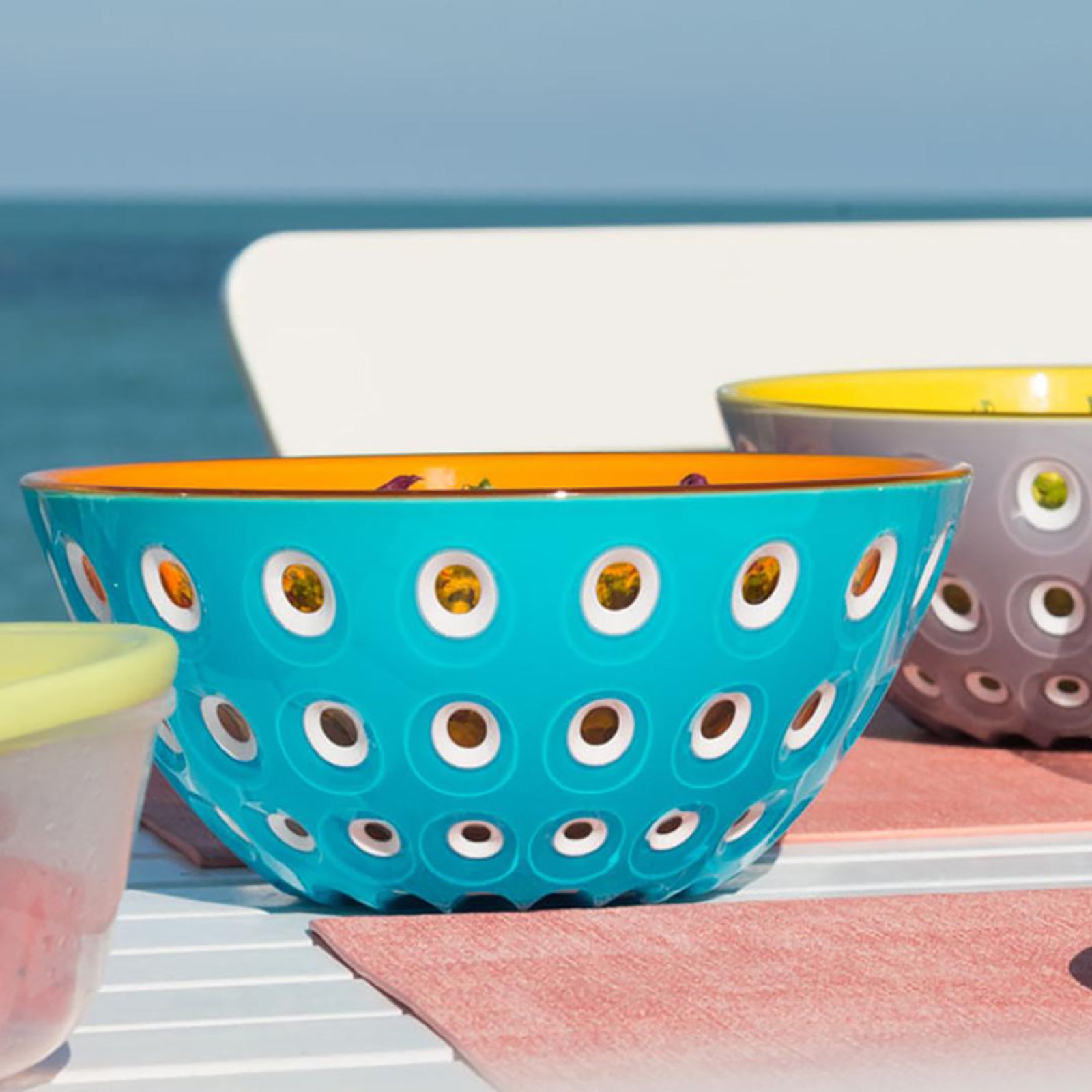 GUZZINI LE MURRINE KASE MAVİ TURUNCU 25 CM