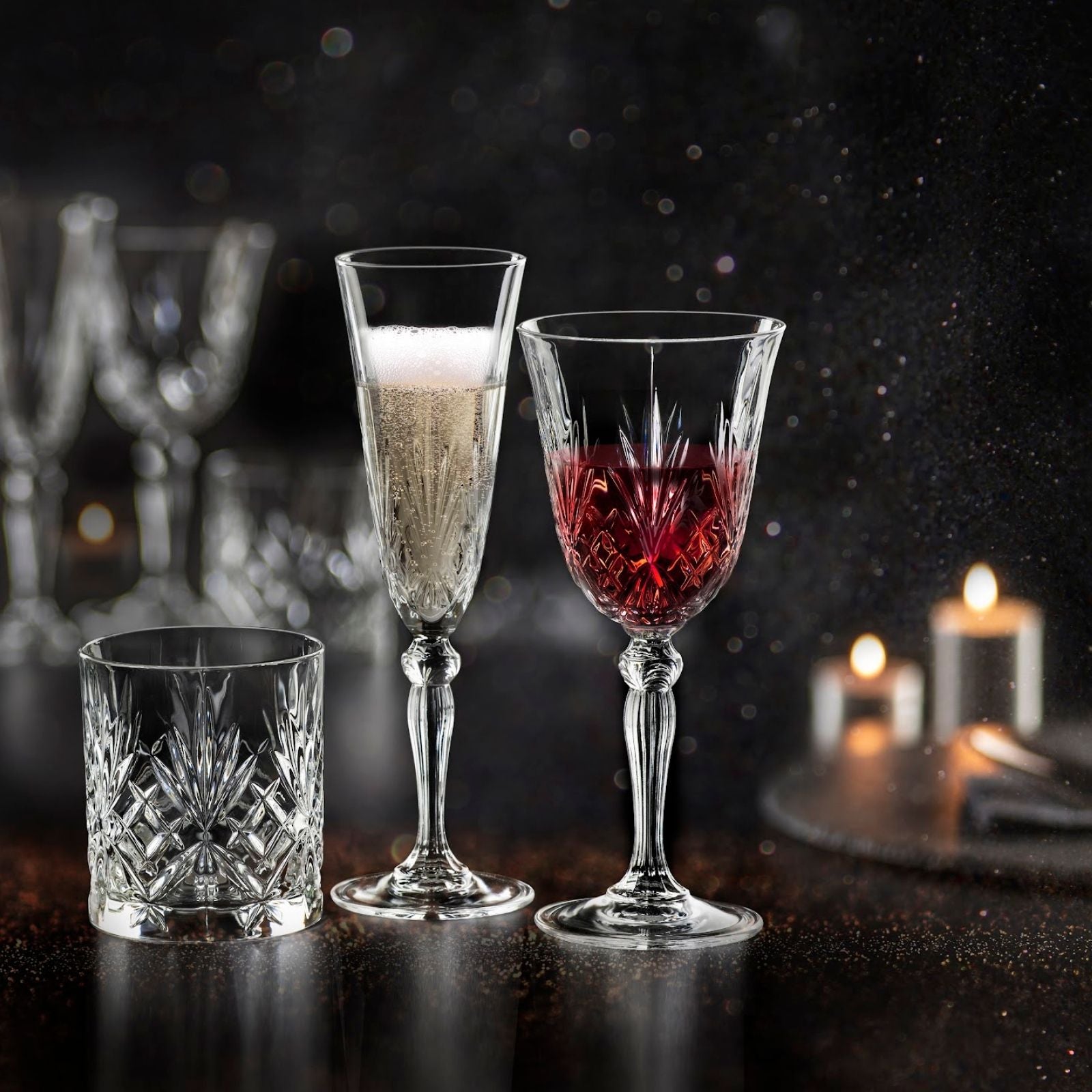 Rcr Melodia 6'lı Büyük Kadeh Takımı