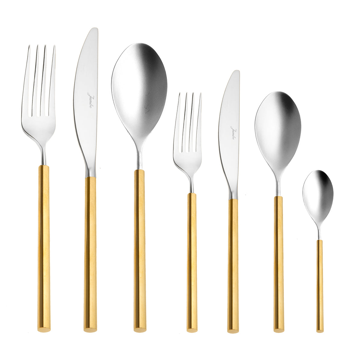 Jumbo 6000 Roller Altın 12 Kişilik 84 Parça Çatal Kaşık Bıçak Takımı