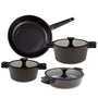 Jumbo Black Cook 7 Parça İndüksiyon Tabanlı Döküm Tencere Seti