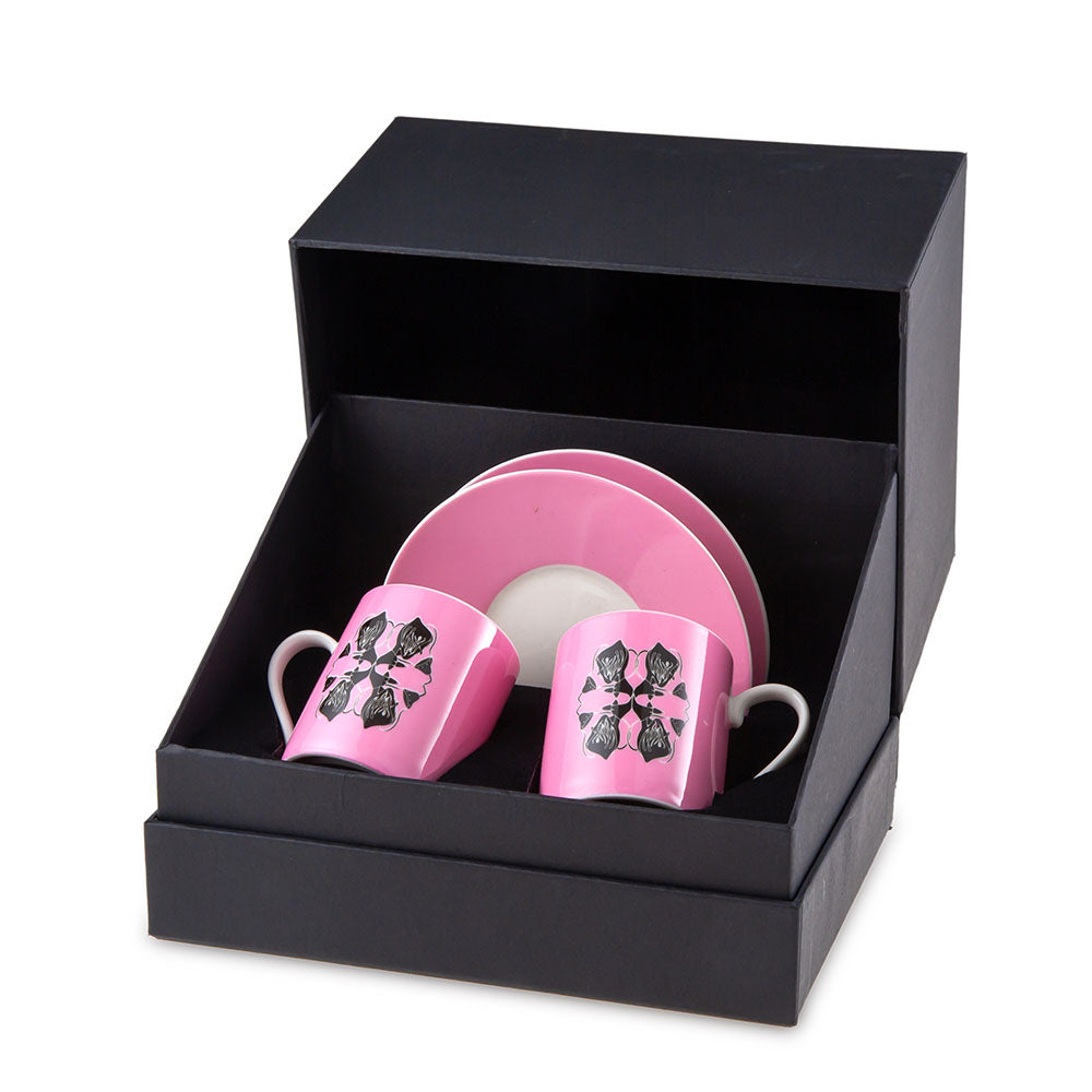 Jumbo X İstanbul Modern Horasan-İsimsiz Pembe 2 Kişilik Kahve Fincan Takımı