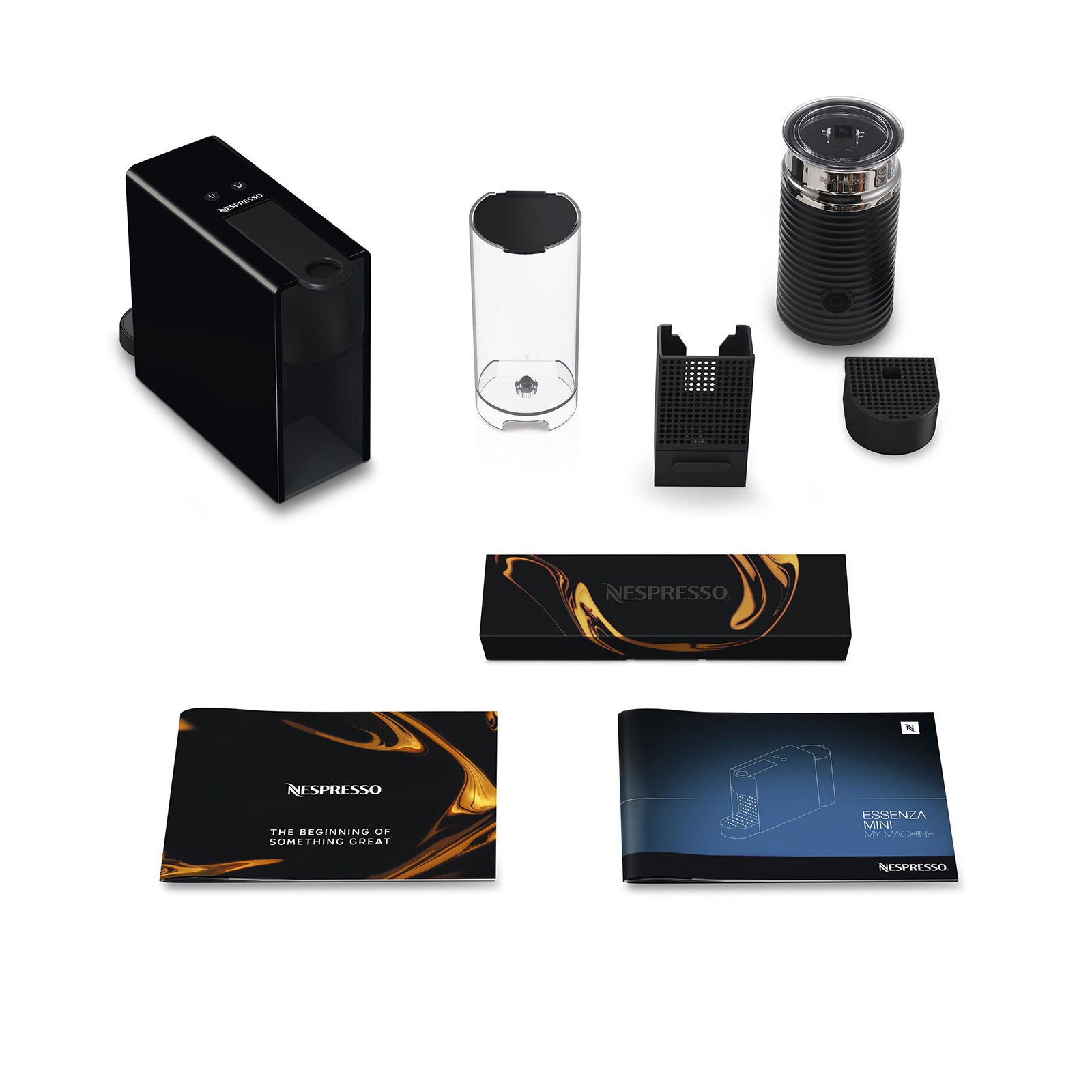 Nespresso C35 Essenza Mini Siyah Kahve Makinesi ve Süt Köpürtücü Aksesuar