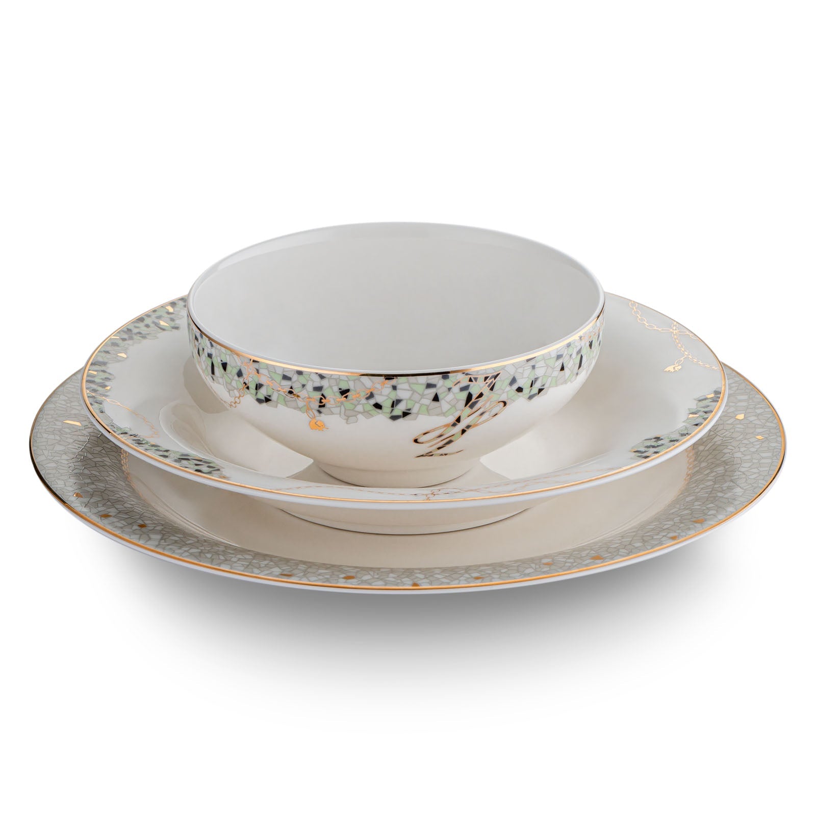 Jumbo Janti Gri 60 Parça 12 Kişilik Yemek Takımı