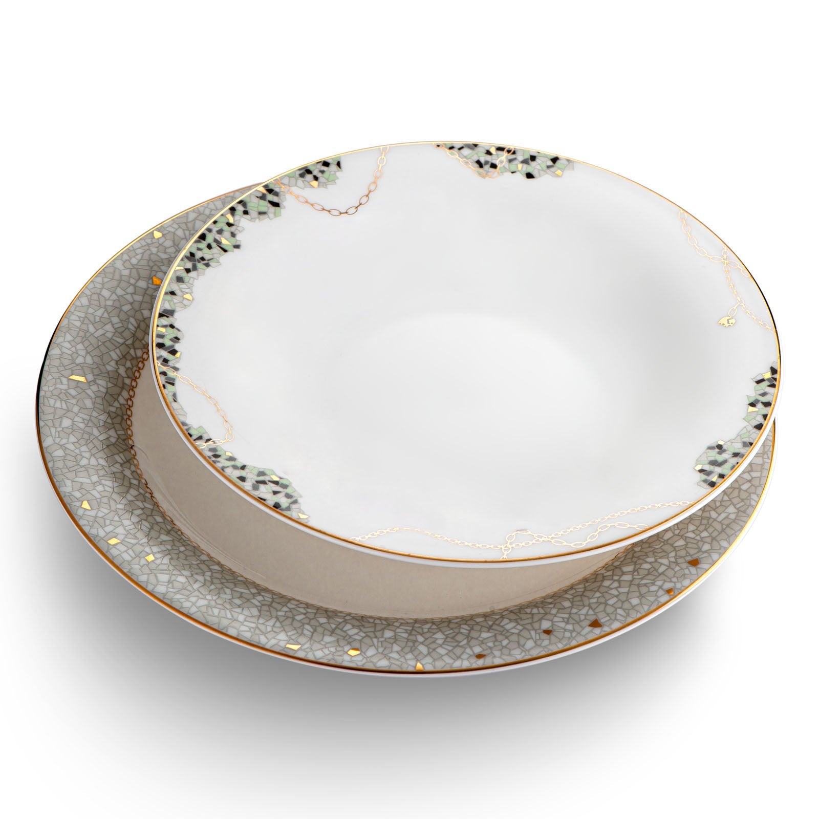 Jumbo Janti Gri 60 Parça 12 Kişilik Yemek Takımı