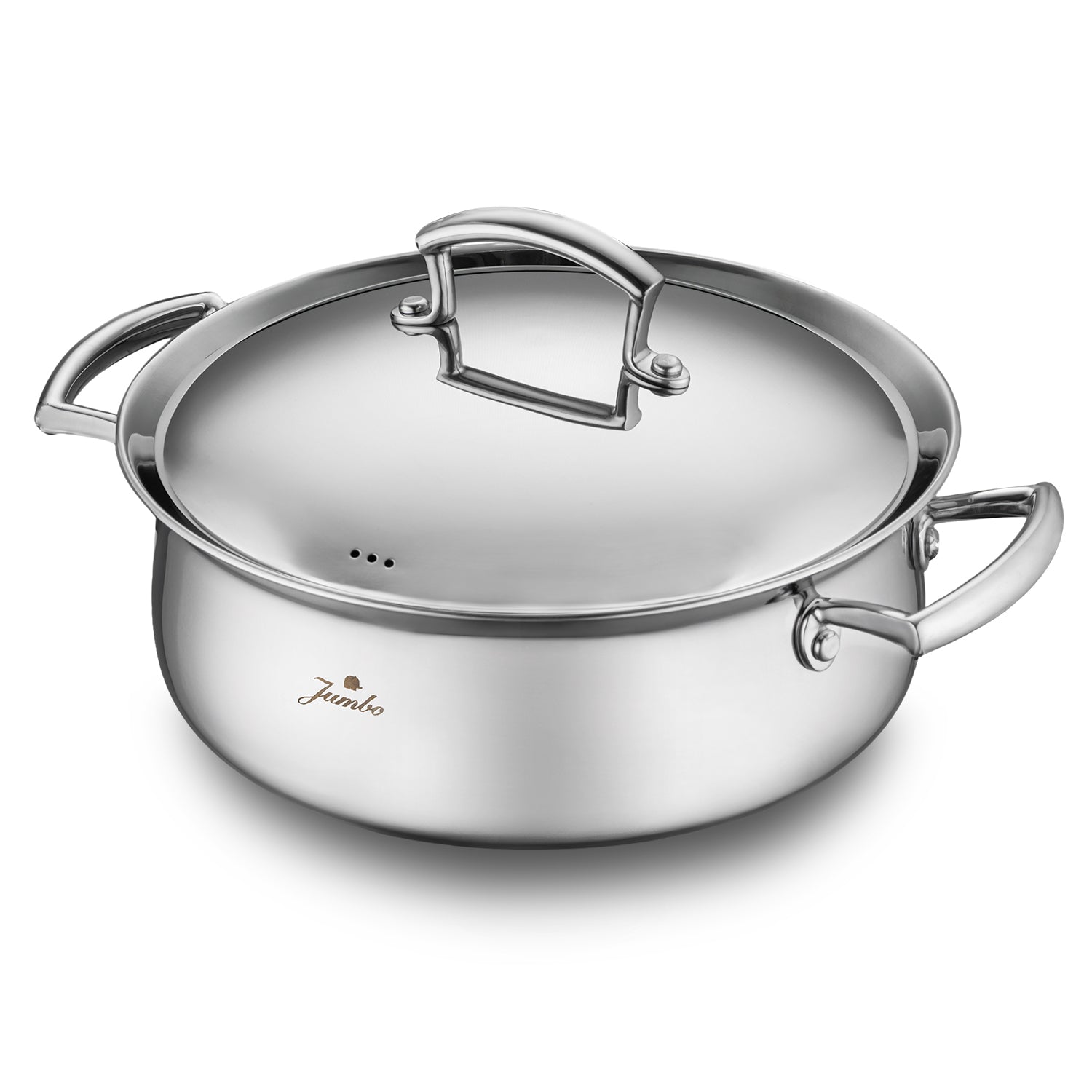 Jumbo Flame 5PLY 8 Parça İndüksiyon Tabanlı Çelik Tencere Seti