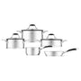 Jumbo Stella 8 Parça Silikon Kapaklı Çelik Tencere Seti